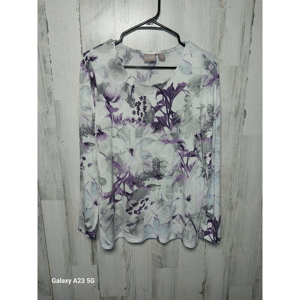 Chico's Floral Top Lot Of 2 Size 1 Medium